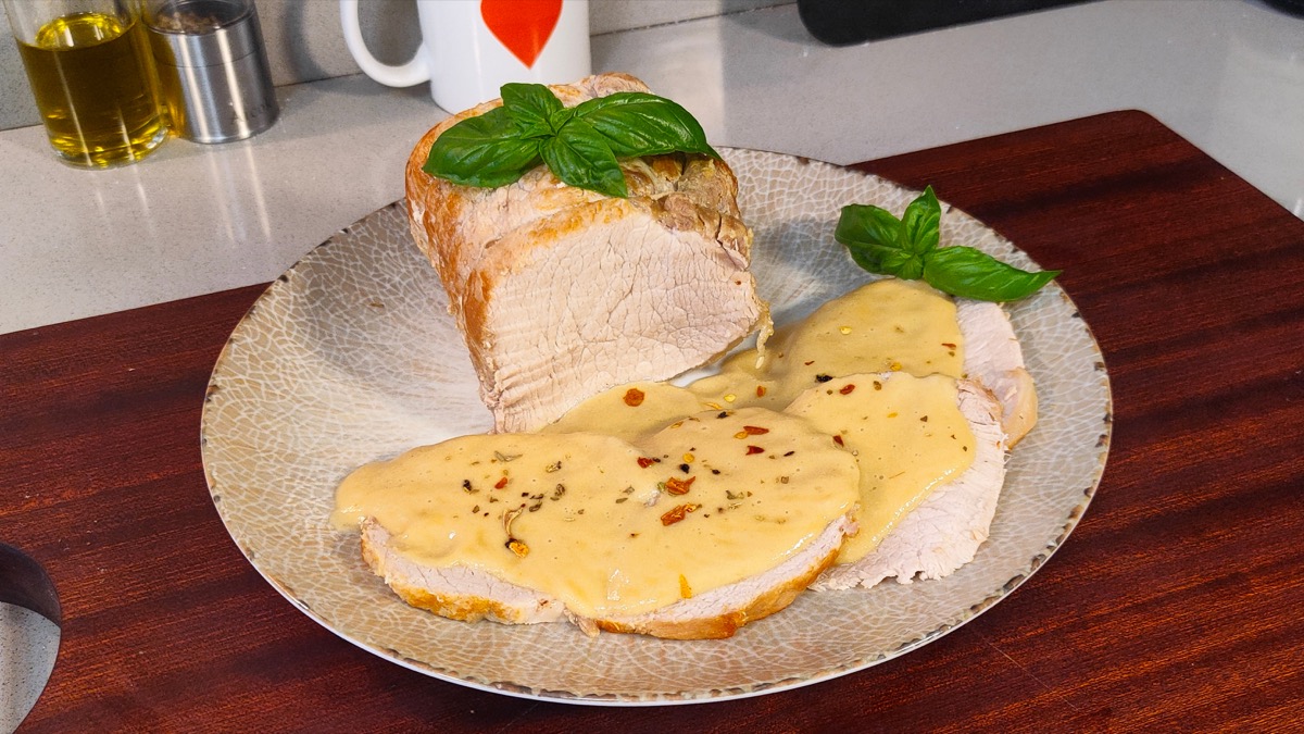 Pork loin in milk